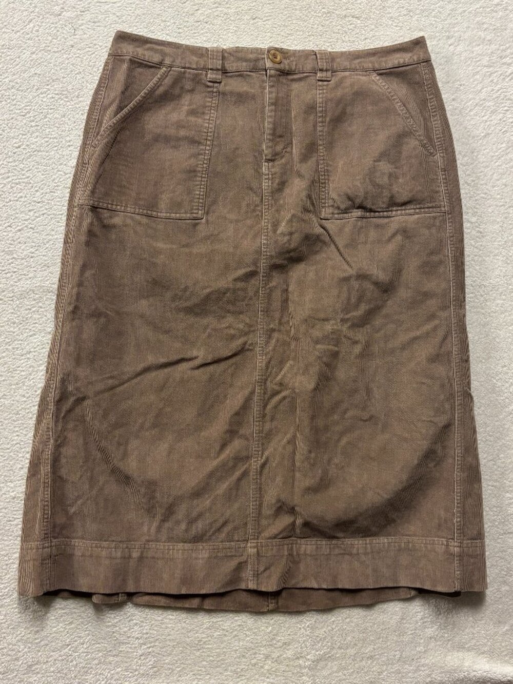 VTG Covington Skirt Womens 18 Stretch Midi Patch Pocket Cottagecore Grandmacore